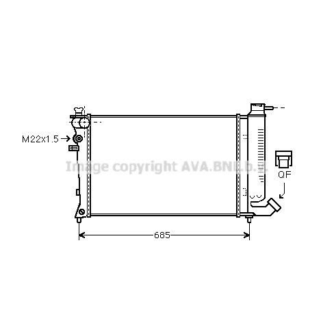 Слика на Воден радиатор (ладник) AVA QUALITY COOLING CN2123