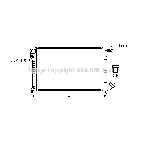 Слика на Воден радиатор (ладник) AVA QUALITY COOLING CN2145