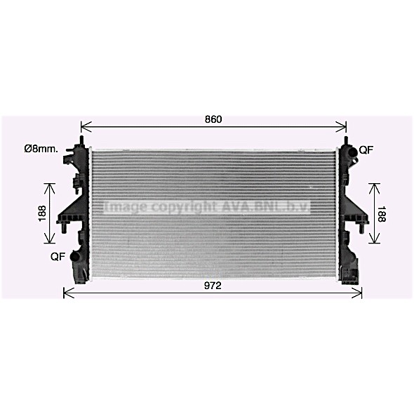 Слика на Воден радиатор (ладник) AVA QUALITY COOLING CN2320