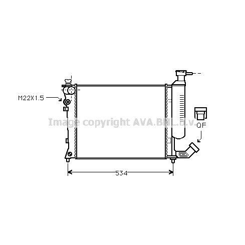 Слика на Воден радиатор (ладник) AVA QUALITY COOLING CNA2059