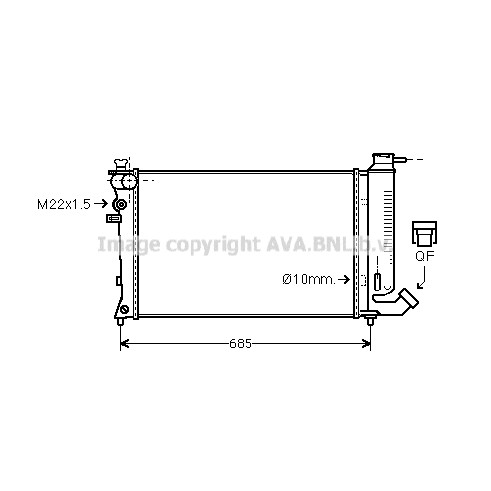 Слика на Воден радиатор (ладник) AVA QUALITY COOLING CNA2108