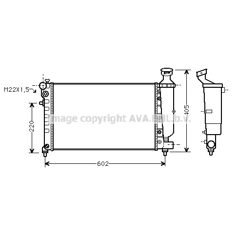 Слика на Воден радиатор (ладник) AVA QUALITY COOLING CNA2118