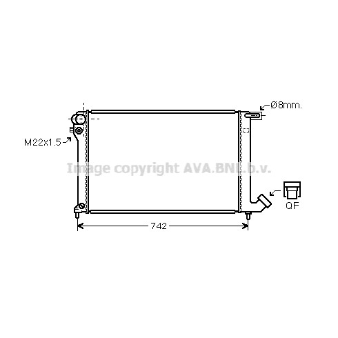 Слика на Воден радиатор (ладник) AVA QUALITY COOLING CNA2137 за Citroen Xsara N1 1.8 D - 58 коњи дизел