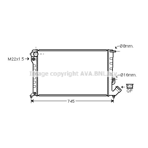 Слика на Воден радиатор (ладник) AVA QUALITY COOLING CNA2153