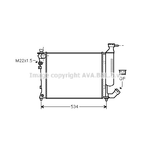 Слика на Воден радиатор (ладник) AVA QUALITY COOLING CNA2154