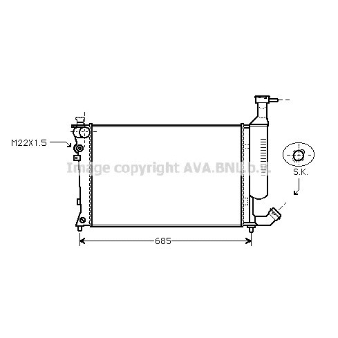 Слика на Воден радиатор (ладник) AVA QUALITY COOLING CNA2168