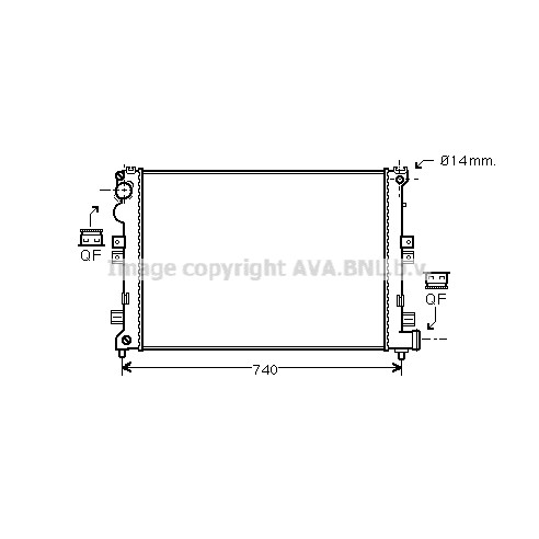 Слика на Воден радиатор (ладник) AVA QUALITY COOLING CNA2208