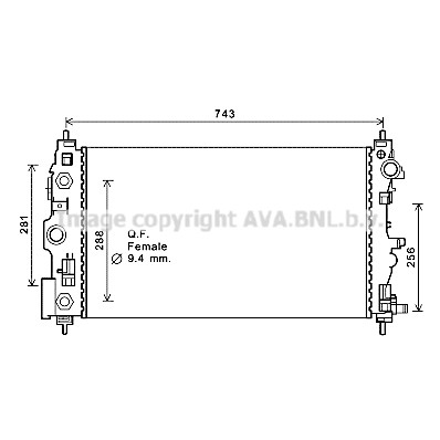 Слика на Воден радиатор (ладник) AVA QUALITY COOLING CT2046