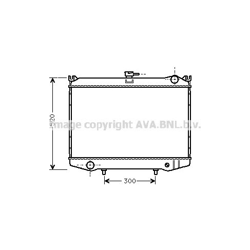 Слика на Воден радиатор (ладник) AVA QUALITY COOLING DN2041 за Nissan Pick up (D21) 2.7 D 4WD - 99 коњи дизел