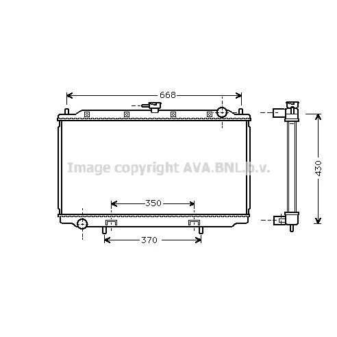 Слика на Воден радиатор (ладник) AVA QUALITY COOLING DN2181 за Nissan Primera Hatchback (P11) 1.6 16V - 99 коњи бензин