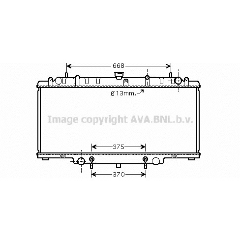 Слика на Воден радиатор (ладник) AVA QUALITY COOLING DN2264 за Nissan Patrol (Y61,GR,GU) 3.0 DTi - 158 коњи дизел