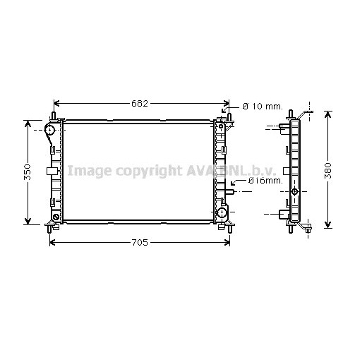 Слика на Воден радиатор (ладник) AVA QUALITY COOLING FD2264