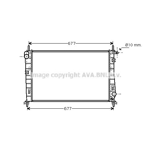 Слика на Воден радиатор (ладник) AVA QUALITY COOLING FDA2266 за Ford Mondeo MK 2 Estate (BNP) 2.5 ST 200 - 205 коњи бензин