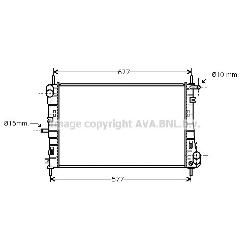 Слика на Воден радиатор (ладник) AVA QUALITY COOLING FDA2338 за Ford Mondeo 3 (B5Y) 2.0 TDCi - 130 коњи дизел