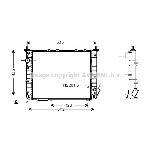 Слика на Воден радиатор (ладник) AVA QUALITY COOLING FT2197