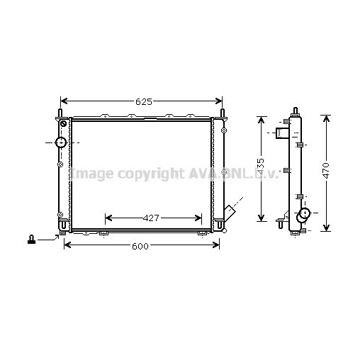 Слика на Воден радиатор (ладник) AVA QUALITY COOLING FT2234