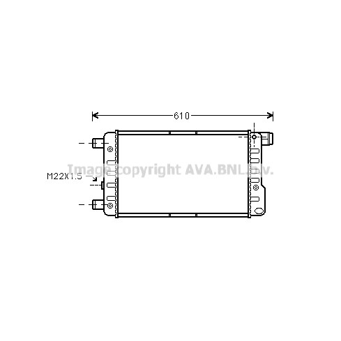 Слика на Воден радиатор (ладник) AVA QUALITY COOLING FTA2115 за Fiat Cinquecento 170 0.9 i.e. (170AC) - 41 коњи бензин