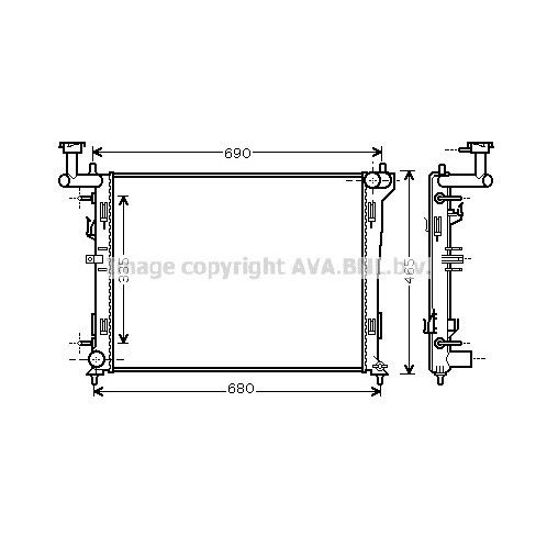 Слика на Воден радиатор (ладник) AVA QUALITY COOLING HYA2180