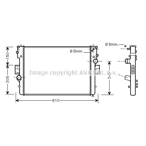 Слика на Воден радиатор (ладник) AVA QUALITY COOLING IVA2057