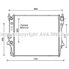 Слика на Воден радиатор (ладник) AVA QUALITY COOLING JR2053