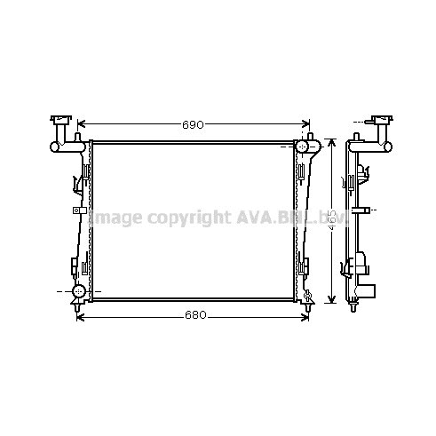 Слика на Воден радиатор (ладник) AVA QUALITY COOLING KA2097