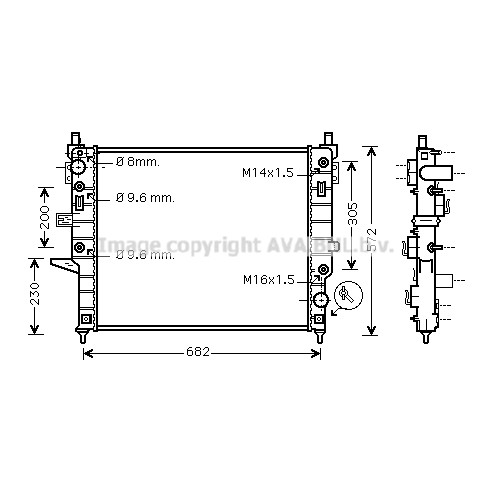 Слика на Воден радиатор (ладник) AVA QUALITY COOLING MSA2271