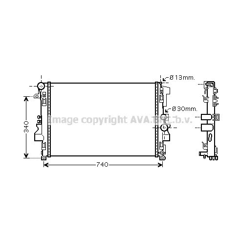 Слика на Воден радиатор (ладник) AVA QUALITY COOLING MSA2356