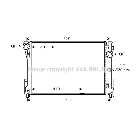 Слика на Воден радиатор (ладник) AVA QUALITY COOLING MSA2474 за Mercedes C-class Estate (s204) C 180 Kompressor (204.246) - 156 коњи бензин