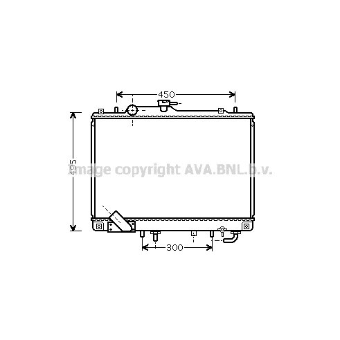 Слика на Воден радиатор (ладник) AVA QUALITY COOLING MT2157 за Mitsubishi Montero Sport (K90) 3.0 V6 (K96W) - 167 коњи бензин