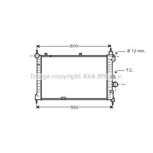 Слика на Воден радиатор (ладник) AVA QUALITY COOLING OL2127 за Opel Astra F 1.7 TDS - 82 коњи дизел