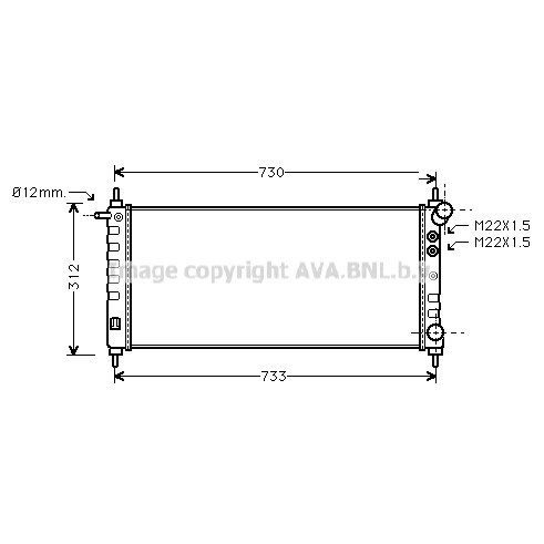 Слика на Воден радиатор (ладник) AVA QUALITY COOLING OLA2263