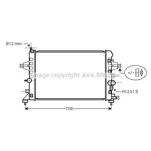 Слика на Воден радиатор (ладник) AVA QUALITY COOLING OLA2363 за Opel Astra H Hatchback 1.8 - 140 коњи бензин