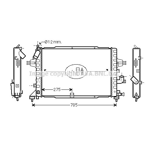 Слика на Воден радиатор (ладник) AVA QUALITY COOLING OLA2364 за Opel Astra H Van 1.7 CDTI - 110 коњи дизел