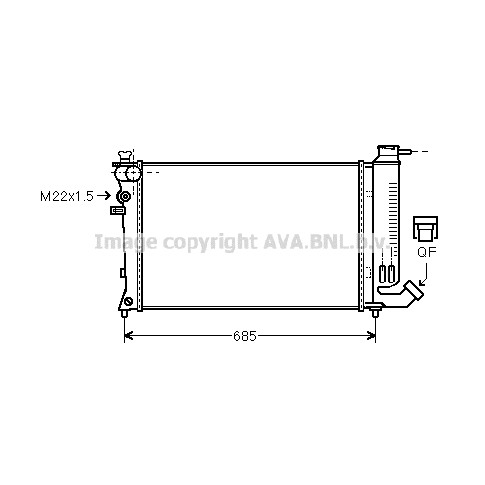 Слика на Воден радиатор (ладник) AVA QUALITY COOLING PE2141