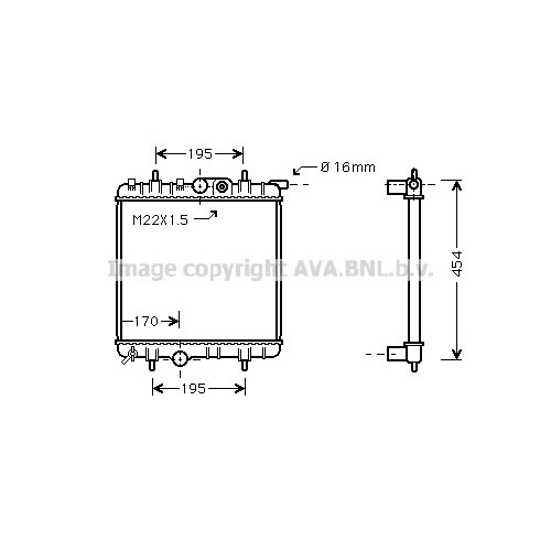 Слика на Воден радиатор (ладник) AVA QUALITY COOLING PE2243