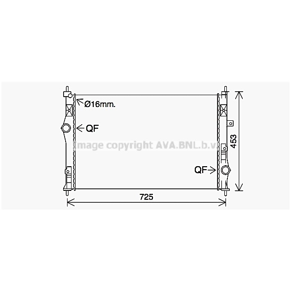 Слика на Воден радиатор (ладник) AVA QUALITY COOLING PE2412 за Citroen Space Tourer (V) 1.6 BlueHDi 115 - 115 коњи дизел