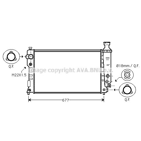 Слика на Воден радиатор (ладник) AVA QUALITY COOLING PEA2125