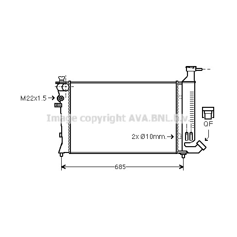 Слика на Воден радиатор (ладник) AVA QUALITY COOLING PEA2136