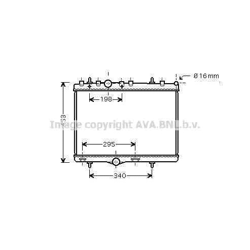 Слика на Воден радиатор (ладник) AVA QUALITY COOLING PEA2255 за Peugeot 208 1.2 - 82 коњи бензин