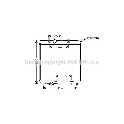 Слика на Воден радиатор (ладник) AVA QUALITY COOLING PEA2298 за Peugeot 208 1.6 - 120 коњи бензин