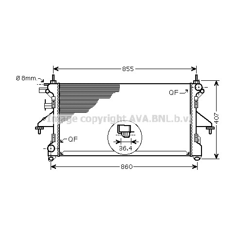 Слика на Воден радиатор (ладник) AVA QUALITY COOLING PEA2304