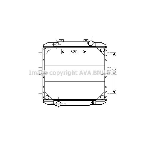 Слика на Воден радиатор (ладник) AVA QUALITY COOLING RE2093 за камион Renault R 380.26/T - 374 коњи дизел