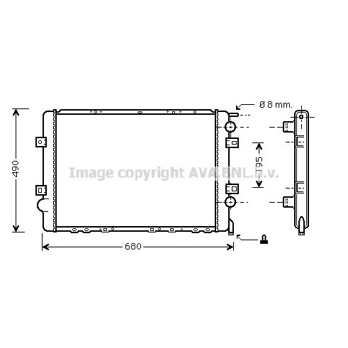 Слика на Воден радиатор (ладник) AVA QUALITY COOLING RT2299