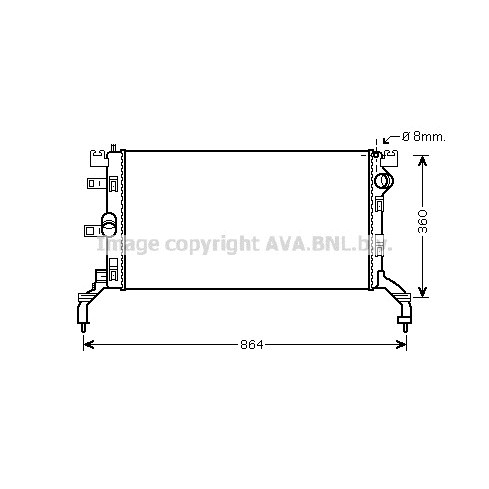 Слика на Воден радиатор (ладник) AVA QUALITY COOLING RT2415 за Renault Laguna 3 (BT0-1) 2.0 dCi (BT08, BT0K, BT0J, BT14, BT1A, BT1D) - 131 коњи дизел