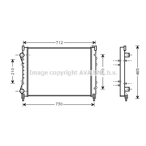 Слика на Воден радиатор (ладник) AVA QUALITY COOLING RTA2233