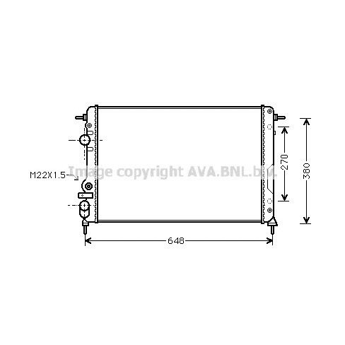 Слика на Воден радиатор (ладник) AVA QUALITY COOLING RTA2241 за Renault Megane 1 (BA0-1) 1.4 16V (BA0D, BA1H, BA0W, BA10) - 95 коњи бензин