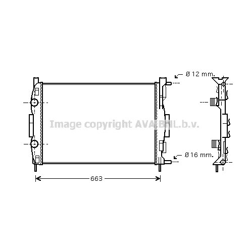 Слика на Воден радиатор (ладник) AVA QUALITY COOLING RTA2308 за Renault Megane 2 Hatchback 1.5 dCi - 101 коњи дизел