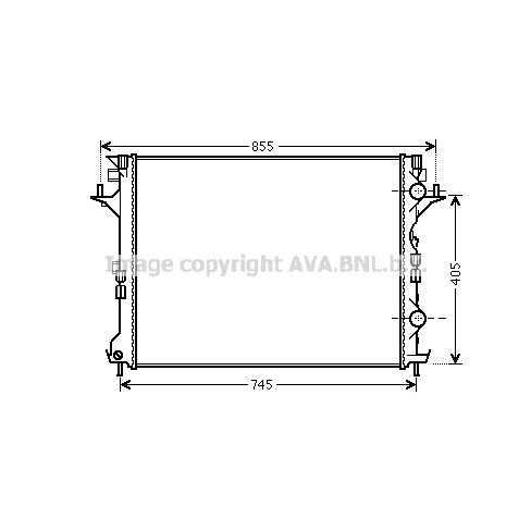 Слика на Воден радиатор (ладник) AVA QUALITY COOLING RTA2421 за Renault Vel Satis (BJ0) 2.0 dCi (BJ03, BJ0B) - 173 коњи дизел