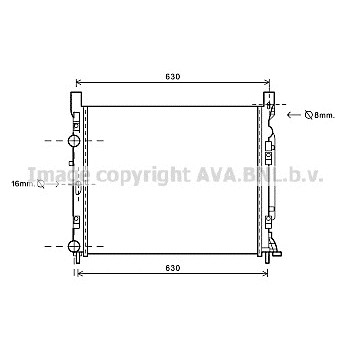 Слика на Воден радиатор (ладник) AVA QUALITY COOLING RTA2470 за Renault Kangoo (KW0-1) 1.5 dCi 110 - 110 коњи дизел