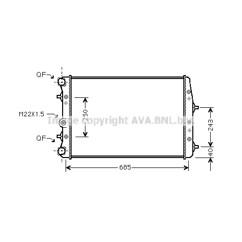 Слика на Воден радиатор (ладник) AVA QUALITY COOLING SAA2010